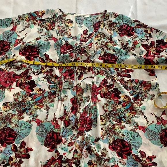 BLACK RAINN FLORAL PRINT BLOUSE - Picture 4 of 10